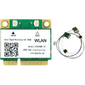 Dual Band 2.4G/5Ghz Ac7265 Wireless Mini Pci-E WF Card Bluetuth-Compatible 4.2 1200Mbps 7265Hmw 802.11Ac for Laptop