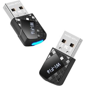 AX900 WF6 Bluetuth 5.4 USAB Adapter Dongle Network Card 2.4G & 5GHZ لاسلكي لجهاز الكمبيوتر/الكمبيوتر المحمول لـ WIN10/11 DRIVER