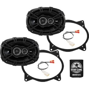KICKER Speakers 6X9 inch for Toyota Corolla 2014-2019 Upgrade Kit - Pair of DS Series with Adapters and Harness, Car Audio Rear Deck Speaker DSC69304, 43DSC69304