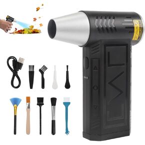Duster Air Air مضغوط ، 3 سرعات قابلة للتعديل 200،000 دورة في الدقيقة هواء كهربائي هواء قابلة لإعادة الشحن القابلة لإعادة الشحن مع 9 فرشاة هواء اللاسلكي للكمبيوتر ، لوحة المفاتيح ، في الهواء الطلق ، السيارة المنزلية