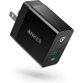 Anker Quick Charge 3.0, 18W 3Amp USB Wall Charger - Fast Charging, Compatible with Wireless Charger, Galaxy S10e/S10/S9/S8/Plus, Note 9/8, LG V40/V30+, iPhone, iPad and More
