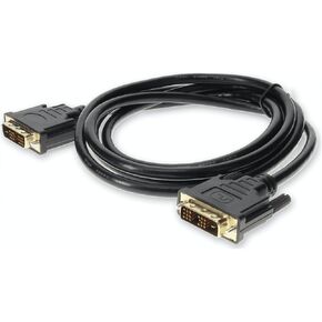 AddOn 6ft HP DC198A Compatible DVI-D Single Link (18+1 pin) Male to DVI-D Single Link (18+1 pin) Male Black Cable for Resolution Up to 1920x1200 (WUXGA)