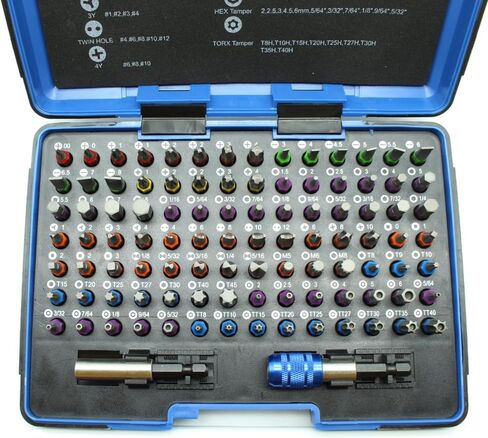 TMAX 100 Piece Impact Ready Security Bits Screwdriver Set Kit with 2 Quick Chucks in Saudi Arabia
