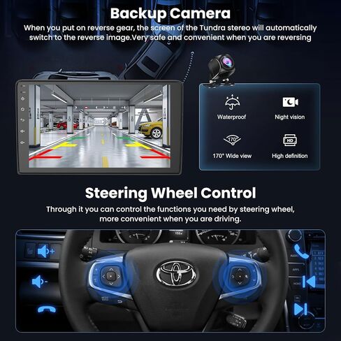 4GB+64GB Android 13 Car Radio for Toyota Camry 2015 2016 2017, 10.2 Inch Touch Screen Support Wireless CarPlay & Android Auto, Bluetooth 5.2 & Voice Control, GPS & WiFi, Backup Camera Car Stereo in Saudi Arabia