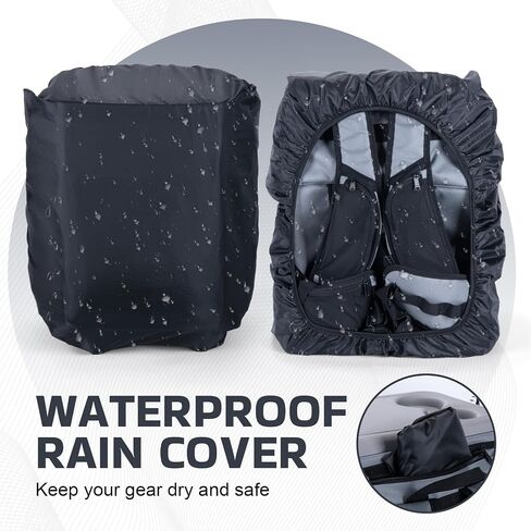 Goture Fishing Backpack with Cooler, 66L 600D Tackle Backpack with 3 Rod Holders, EVA Cover, Helmet Holder, Rain Cover, Saltwater Large Fishing Bag for Camping Hiking, Gear Storage Bag, Gifts for Men in Saudi Arabia
