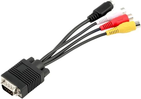 1pcs PC Computer HD TV Male to S-Video 3 R/CA AV to Video 101TV Out S-Video AV Adapter Converter AV Cables in Saudi Arabia