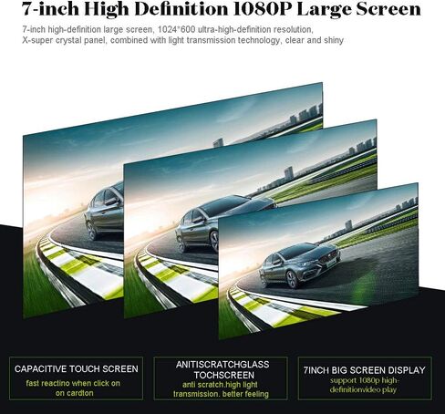 Wireless Apple Carplay Single Din Car Stereo 7 Inch IPS Folding Capacitive Touch Screen Car Radio with Android Auto Bluetooth Mirror Link, Hikity Car Audio Receiver with FM Radio SWC in Saudi Arabia