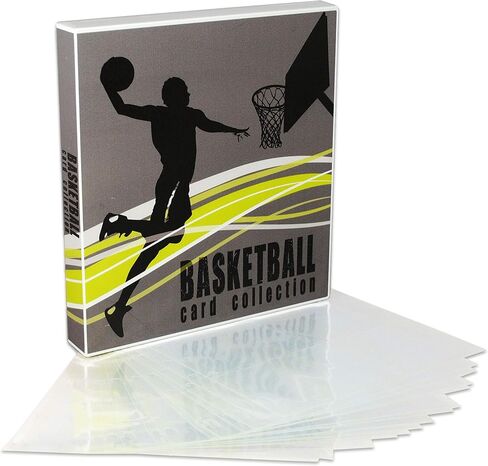 Unikeep Basketball Themed Trading Card Collection Binder with 10 Platinum Series Trading Card Pages. Fully Enclosed Case with a Locking Latch to Keep Cards Secure in Saudi Arabia