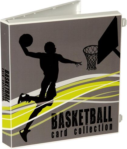 Unikeep Basketball Themed Trading Card Collection Binder with 10 Platinum Series Trading Card Pages. Fully Enclosed Case with a Locking Latch to Keep Cards Secure in Saudi Arabia
