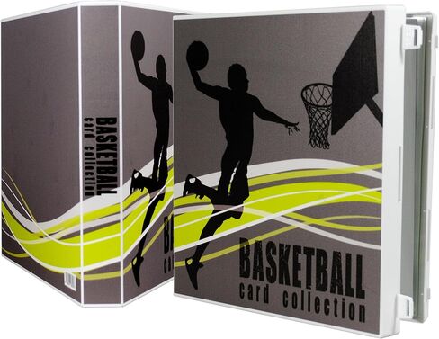 Unikeep Basketball Themed Trading Card Collection Binder with 10 Platinum Series Trading Card Pages. Fully Enclosed Case with a Locking Latch to Keep Cards Secure in Saudi Arabia