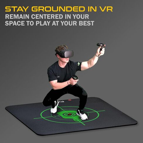 VR Mat - Proximat® Scope - حصيرة مربعة مضادة للاعتيارات للواقع الافتراضي - تلعب مع كلا القدمين على حصيرة وتحديد مساحتك - قابلة للتوافق مع Oculus Meta Quest و PlayStation VR و HTC Vive والمزيد (47 بوصة.) in Kuwait