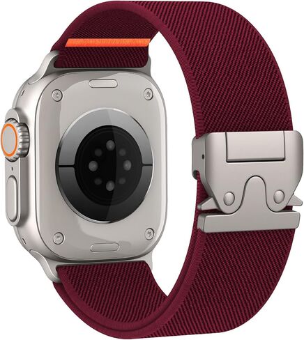 Elastic Sport Band for Apple Watch Ultra/2 Bands 49mm 46mm 45mm 44mm 42mm 41mm 40mm 38mm Men Women, Adjustable Parachute Buckle Nylon Strap Soft Fabric Wristband for iWatch Series 10 SE 9 8 7 6 5 4 3 in Kuwait