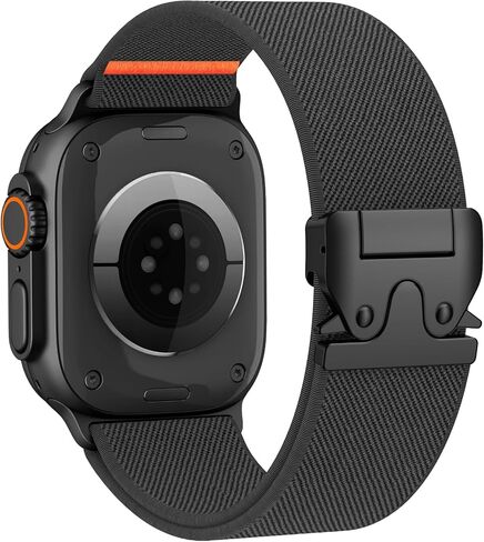 Elastic Sport Band for Apple Watch Ultra/2 Bands 49mm 46mm 45mm 44mm 42mm 41mm 40mm 38mm Men Women, Adjustable Parachute Buckle Nylon Strap Soft Fabric Wristband for iWatch Series 10 SE 9 8 7 6 5 4 3 in Kuwait
