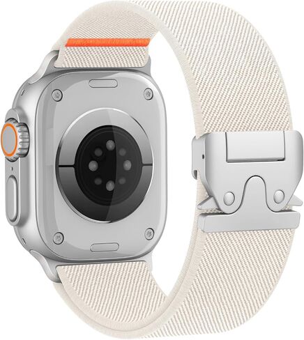 Elastic Sport Band for Apple Watch Ultra/2 Bands 49mm 46mm 45mm 44mm 42mm 41mm 40mm 38mm Men Women, Adjustable Parachute Buckle Nylon Strap Soft Fabric Wristband for iWatch Series 10 SE 9 8 7 6 5 4 3 in Kuwait