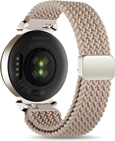 Braid Nylon Bands Compatible with Garmin Lily 2, Magnetic 14mm Stretchy Nylon Soft Loop Straps Quick Release Replacement Adjustable Wristband for Lily 2 Classic/Active Smart Watch Accessory for Women in Kuwait