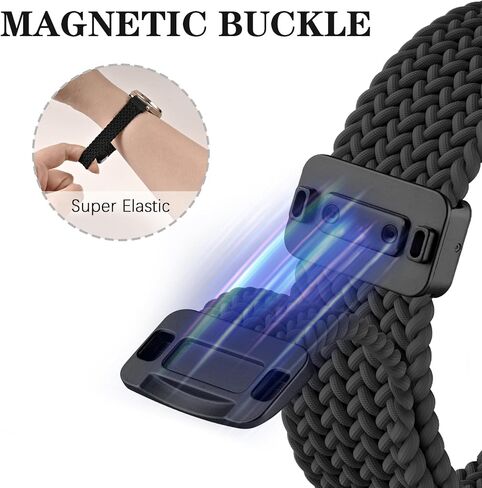 أشرطة نايلون جديلة متوافقة مع Garmin Lily 2 ، Magnetic 14mm نايلون حلقة ناع in Kuwait