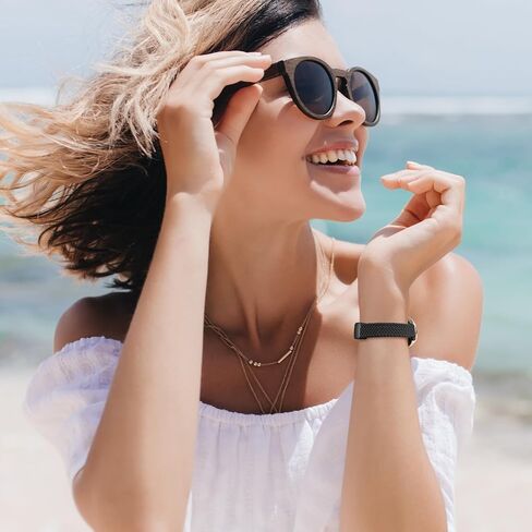 أشرطة نايلون جديلة متوافقة مع Garmin Lily 2 ، Magnetic 14mm نايلون حلقة ناع in Kuwait