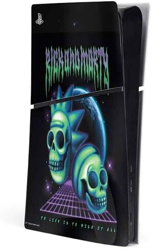 Skinit Decal Gaming Skin Compatible with PS5 Slim Digital Edition Console - Officially Licensed Adult Swim Rick and Morty Portal Travel Design in Saudi Arabia