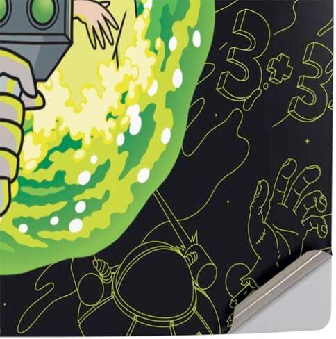 Skinit Decal Gaming Skin Compatible with PS5 Slim Digital Edition Console - Officially Licensed Adult Swim Rick and Morty Portal Travel Design in Saudi Arabia
