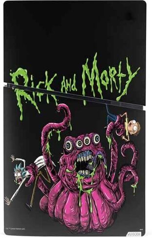 Skinit Decal Gaming Skin Compatible with PS5 Slim Digital Edition Console - Officially Licensed Adult Swim Rick and Morty Portal Travel Design in Saudi Arabia