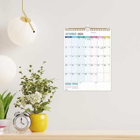 Wall Calendar 2024-2025 – Apr.2024 - Sep.2025, Calendar 2024-2025 Wall, 18 Monthly Calendar, 12 x 17 In, 2024-25 Calendar with Large Blocks, Thick Paper, Holidays, To-do ＆ Notes, Great for Organizing in Saudi Arabia