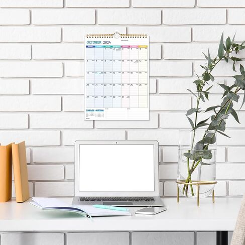 Wall Calendar 2024-2025 – Apr.2024 - Sep.2025, Calendar 2024-2025 Wall, 18 Monthly Calendar, 12 x 17 In, 2024-25 Calendar with Large Blocks, Thick Paper, Holidays, To-do ＆ Notes, Great for Organizing in Saudi Arabia