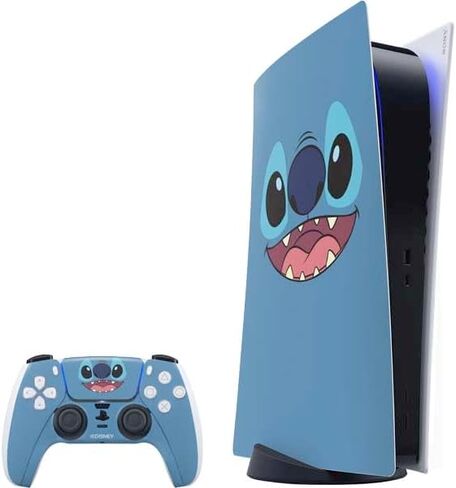 Skinit Decal Gaming Skin Compatible with PS5 Bundle - Officially Licensed Disney Lilo and Stitch Close Design in Saudi Arabia