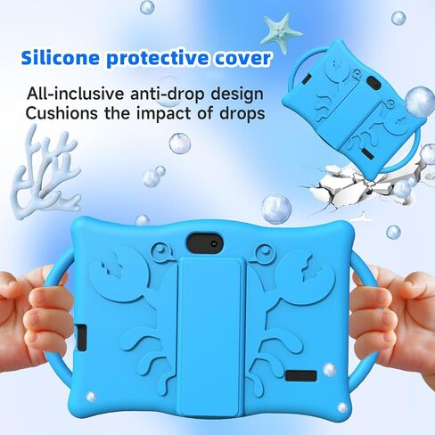 Android 14 Kids Tablet 7 بوصة أقراص للأطفال ، ذاكرة الوصول العشوائي بسعة 8 جيجا بايت ذاكرة الوصول العشوائي 32 جيجابايت رباعية رباعية اللون مع حالة مقاومة للصدمة ، والتحكم في الوالدين ، واي فاي ، بلوتوث ، بطارية 3000 مللي أمبير في الساعة ، الكاميرا المزدوج in Kuwait