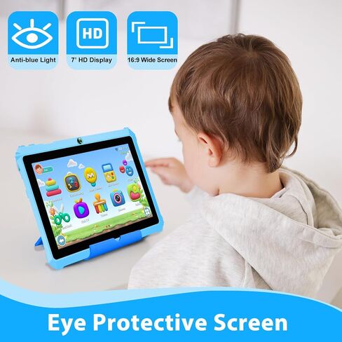 Yinoche Kids Tablet 7 "Android Tablet for Kids 3-7 32GB أقراص للأطفال الصغار مع Case WiFi Parental Control Dual Camera GMS معتمد in Kuwait