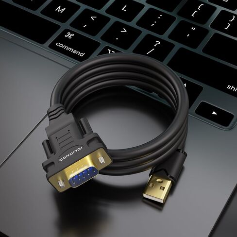10FT USB to DB9 Male Serial Adapter Cable with ftdi FT232RL Chipset for High-Speed Data Transfer, Multi-System Compatibility in Kuwait