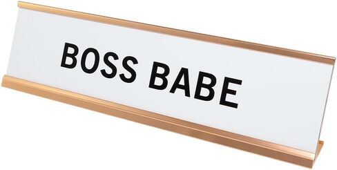 Boss Lady - Black Desk Name Plate for Boss in Saudi Arabia
