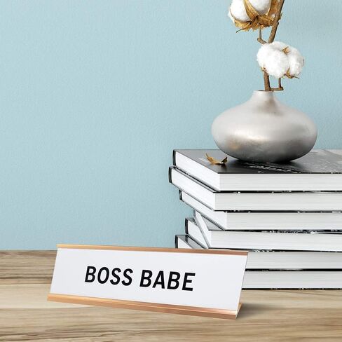 Boss Lady - Black Desk Name Plate for Boss in Saudi Arabia