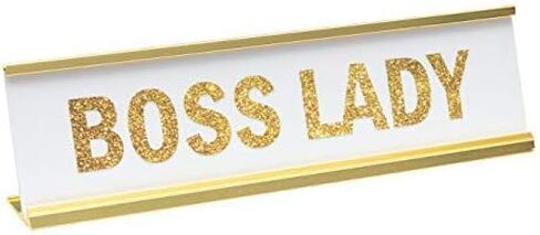 Boss Lady - Black Desk Name Plate for Boss in Saudi Arabia