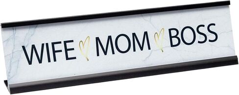 Boss Lady - Black Desk Name Plate for Boss in Saudi Arabia