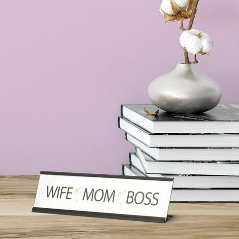 Boss Lady - Black Desk Name Plate for Boss in Saudi Arabia