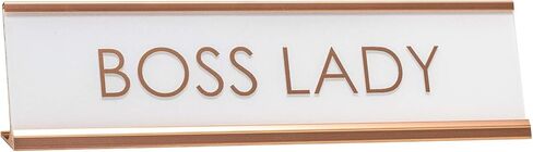 Boss Lady - Black Desk Name Plate for Boss in Saudi Arabia