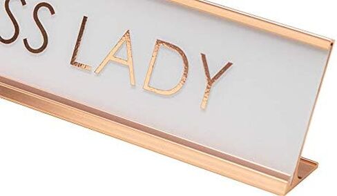 Boss Lady - Black Desk Name Plate for Boss in Saudi Arabia