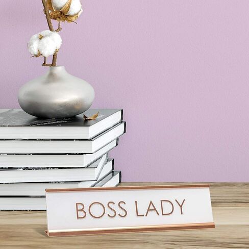 Boss Lady - Black Desk Name Plate for Boss in Saudi Arabia