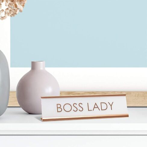 Boss Lady - Black Desk Name Plate for Boss in Saudi Arabia