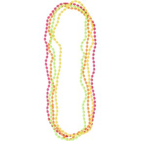 Neon Bead Necklaces - 30" - Stylish & Fun Accessory Perfect For Costume Parties, Festivals, School Events & More - 8 Pcs in Kuwait