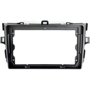 YuYue Electronic 9 Inch Car Fascia Trim Kit for Toyota Corolla/Altis 2009-2013 /Altis Feilder2008-2010 Double Din DVD Frame Fascias Audio Fitting Adaptor Panel in-Dash（Grey）