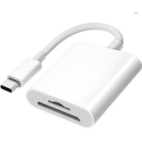 USB C SD Card Reader for iPhone 15/16,Type C SD Card Adapter with Dual Slots for iPad Mac MacBook Laptop Android,TypeC High-Speed Trail Camera Viewer Memory Card Reader, Plug and Play