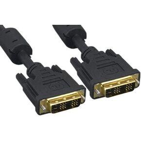 Kentek 10 feet FT DVI Digital 18+1 pin Single Link DVI-D Male to Male 28 AWG Gold Plated with EMI Ferrite Filters Cable Cord Black Monitor HDTV PC MAC TV LCD