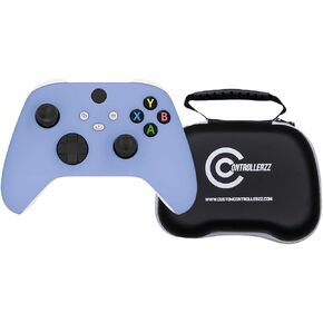 Custom Controllerzz Light Violet Controller & Case Bundle – Includes Light Violet Custom Wireless Controller for Xbox Series X/S, Xbox One, PC & Universal Protective Travel Case