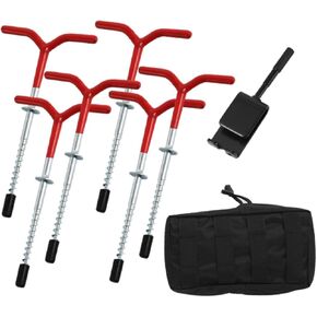 6X Ice Fishing Anchors Ice Anchor Drill Adapter Sturdy Tent Pegs Accessories. Heavy Duty Fishing Anchor Tool. Shelter Anchors