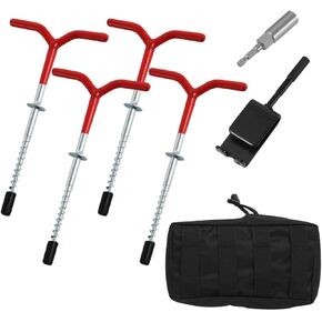 4 Pieces Ice Anchor Drill Adapter Ice Fishing Anchors Heavy Duty Tent Pegs Equipment Sturdy Fishing Anchor Tool Tent Stakes