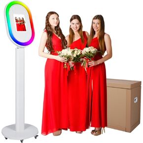 Photo Booth for iPad 10.2" 10.5" 10.9" 11" 12.9" 13" Selfie Station Shell Stand Customized Logo Photobooth Machine with Honeycomb Boxes for Events Wedding Rental