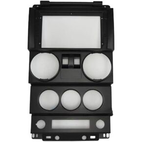 9 Inch Car Fascia Radio Panel Compatible For Wrangler Rubicon 2007-2010 Dash Kit Install Facia Console Bezel Adapter 9inch Plate Trim(Version 3,9 inches)