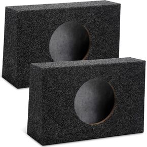 BBTO 2 Set Single 10 Inch Sealed Speaker Enclosure Angled Style Speaker Box Car Audio Enclosures Sturdy Constructed for Home Vehicle Truck Subwoofer Sound Supplies