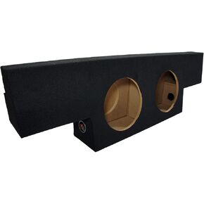 American Sound Connection Compatible with Chevy Silverado or GMC Sierra 1500 Non-HD Crew Cab Truck 2001-2006 Dual 12" Subwoofer Sub Box Speaker Enclosure